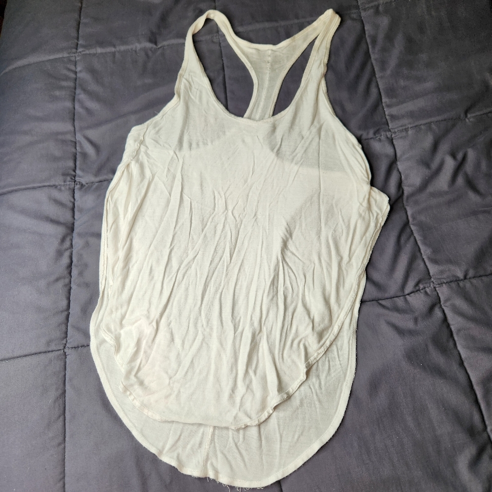 Free People We The Free Racer Back White Tank Top